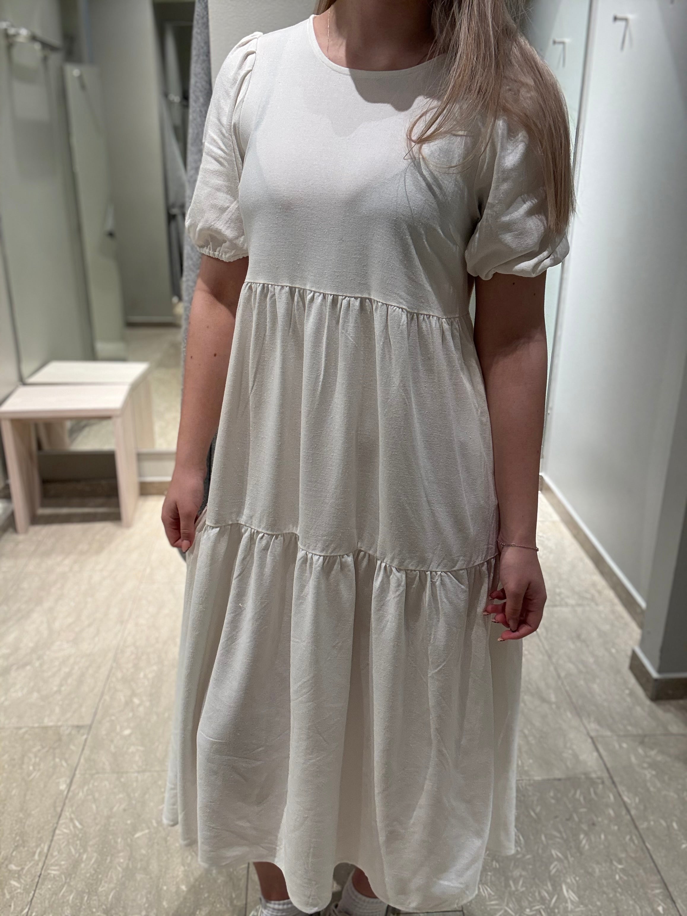 VISUMMER Short Dress - Cloud Dancer